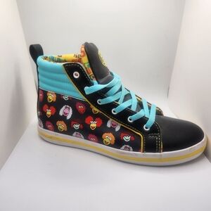 Fraggle Rock High Top All Around Print Sneakers Blue And Black Size 10